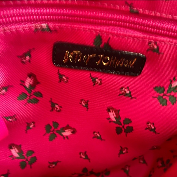 Betsey Johnson Tote Bag Large Purse Black White Stripes/ Polka dots new w/o tags - Picture 9 of 11